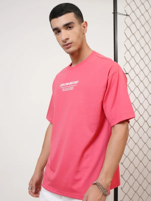  Highlander Men Rose Printed Round Neck T-Shirts