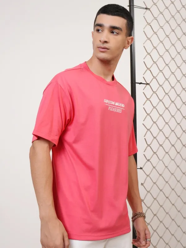  Highlander Men Rose Printed Round Neck T-Shirts