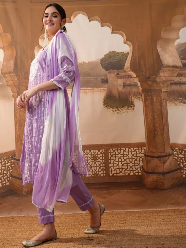 Women Kurta With Trousers & Dupatta