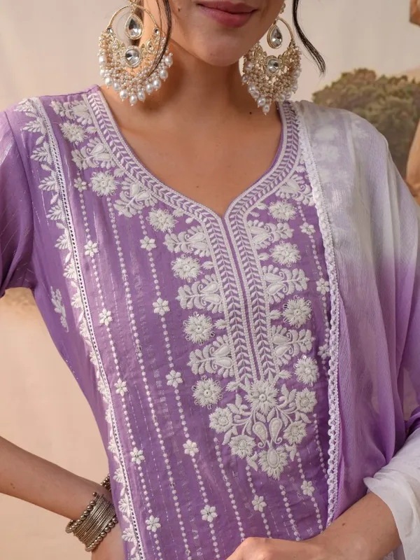 Women Kurta With Trousers & Dupatta
