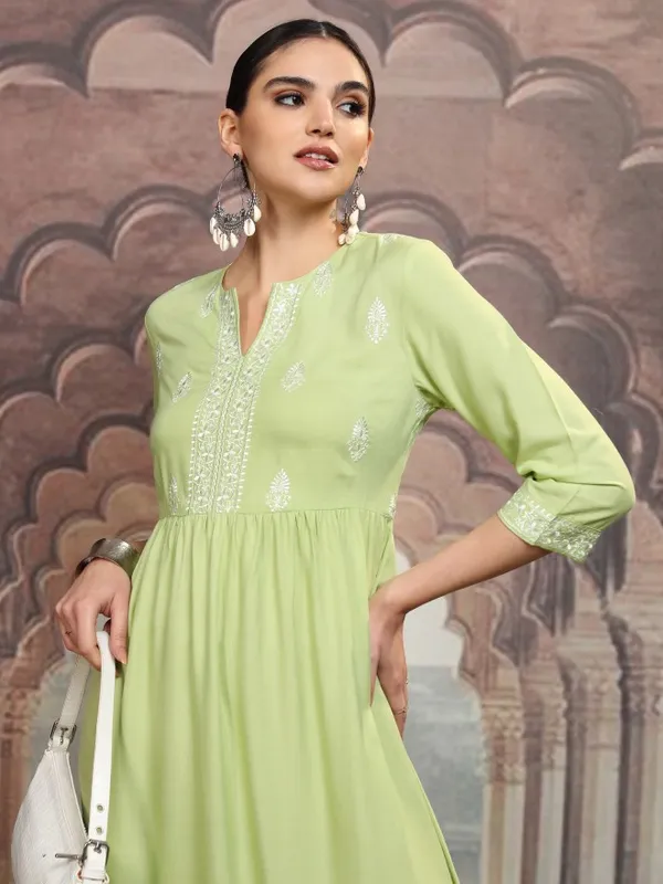 Embroidered A-Line Dress
