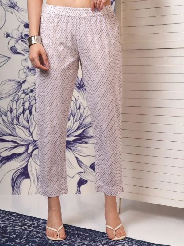 Vishudh Women Pink Printed Kurta With Trousers And Dupatta