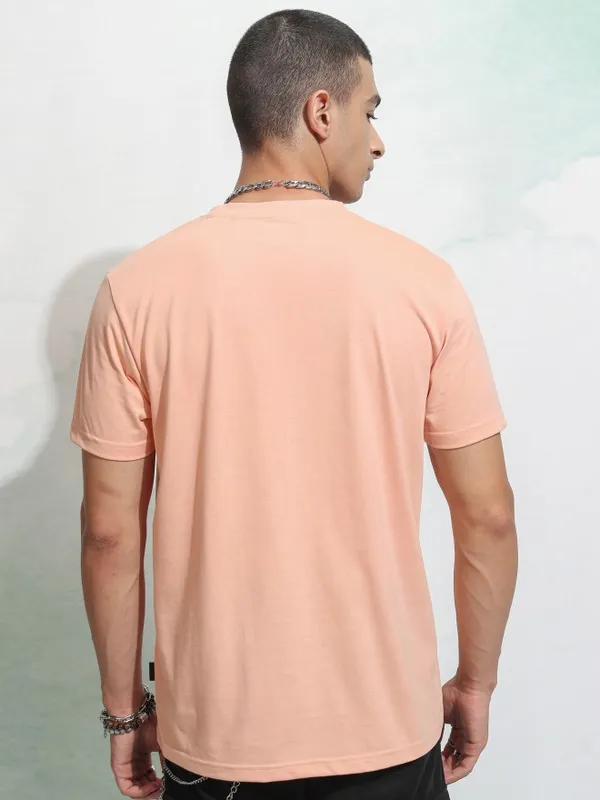 Highlander Men Coral Printed Round Neck Regular Fit T-Shirt