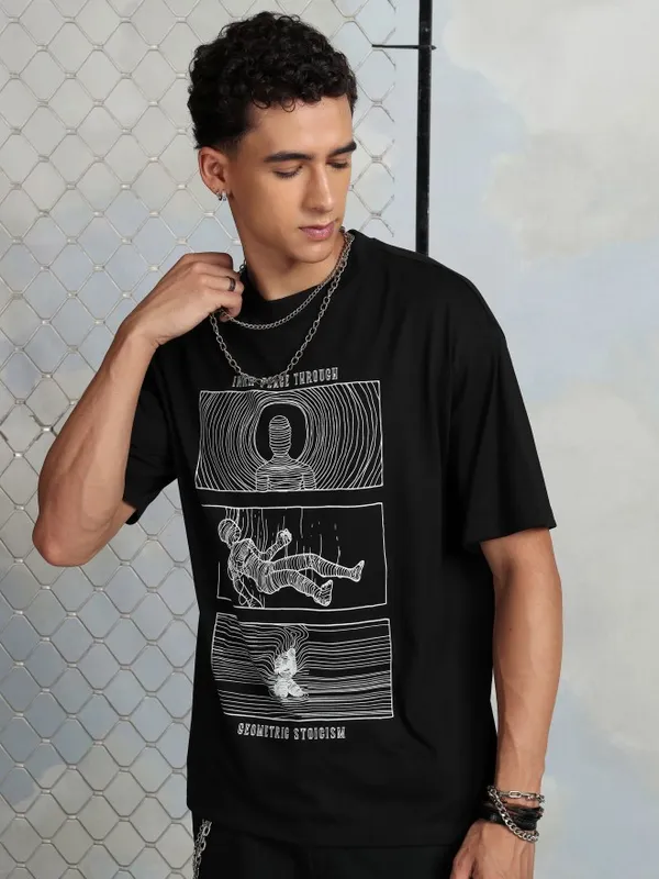 Men Printed Round Neck T-Shirt