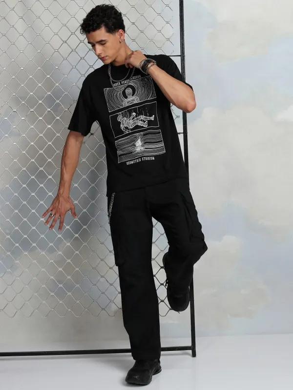 Men Printed Round Neck T-Shirt