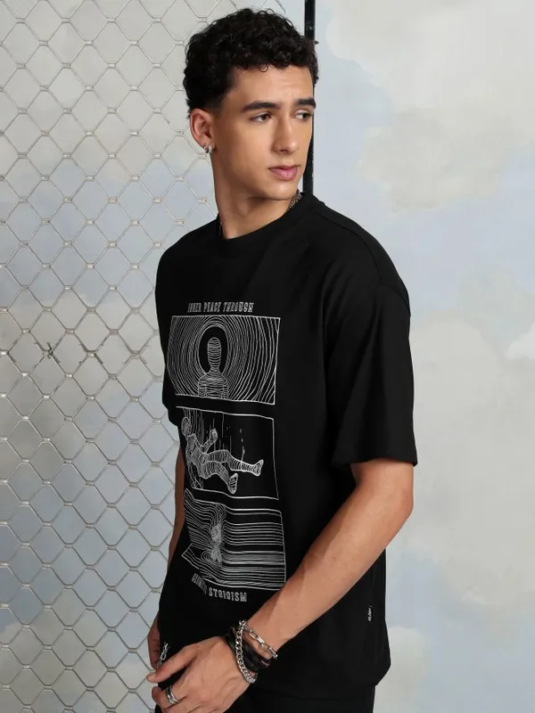 Men Printed Round Neck T-Shirt