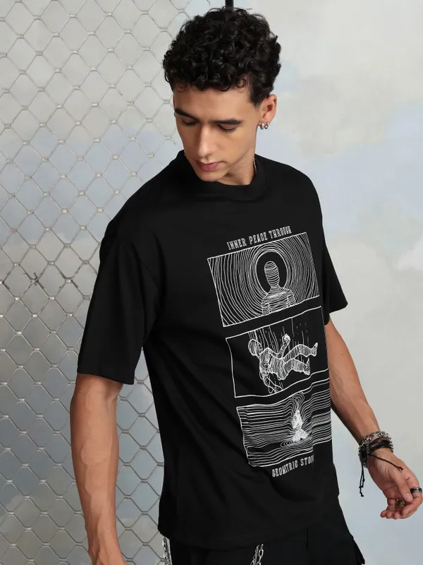 Men Printed Round Neck T-Shirt