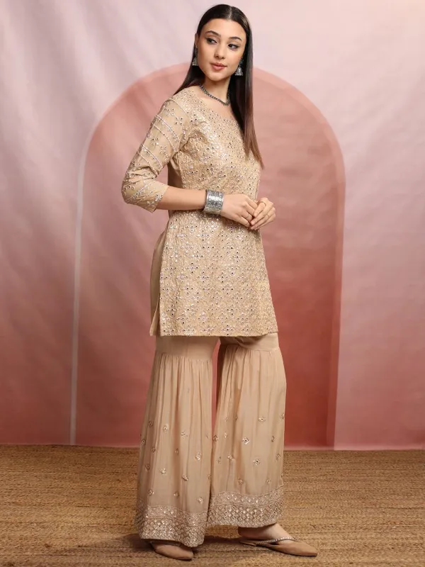 Women Kurta With Sharara And Dupatta