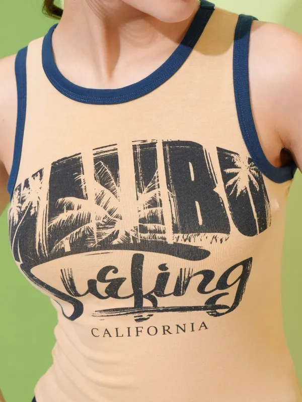 Printed Fitted Top