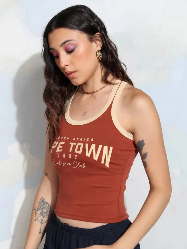 Printed Fitted Top