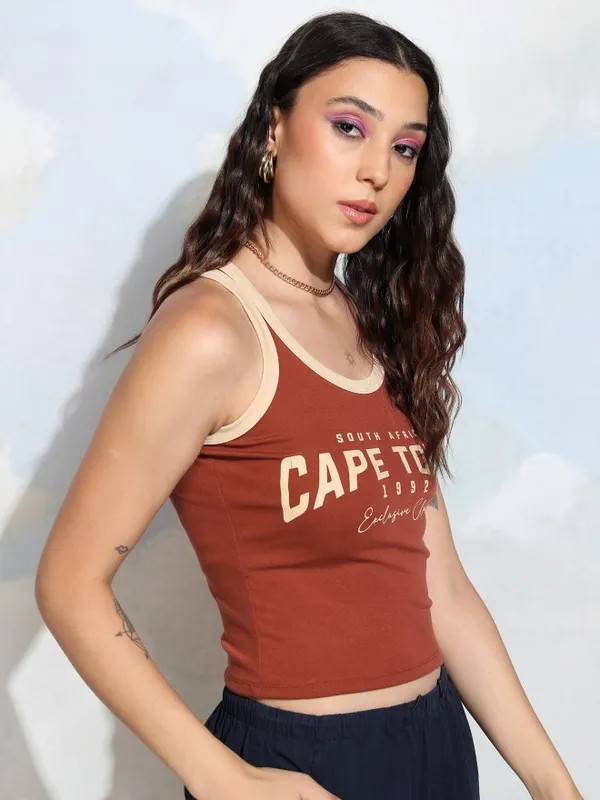 Printed Fitted Top