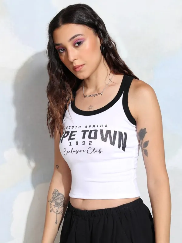 Printed Fitted Top