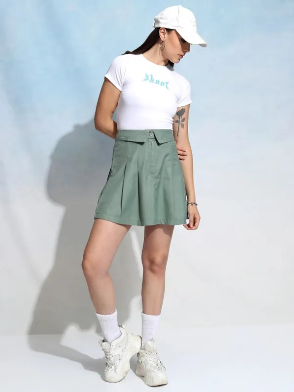 Tokyo Talkies Women White Printed Fitted Top