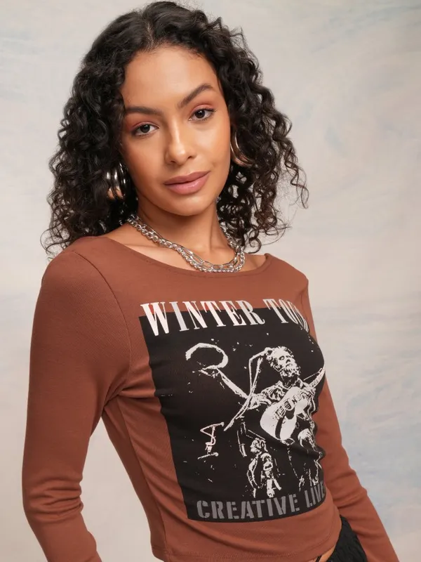 Printed Fitted Top