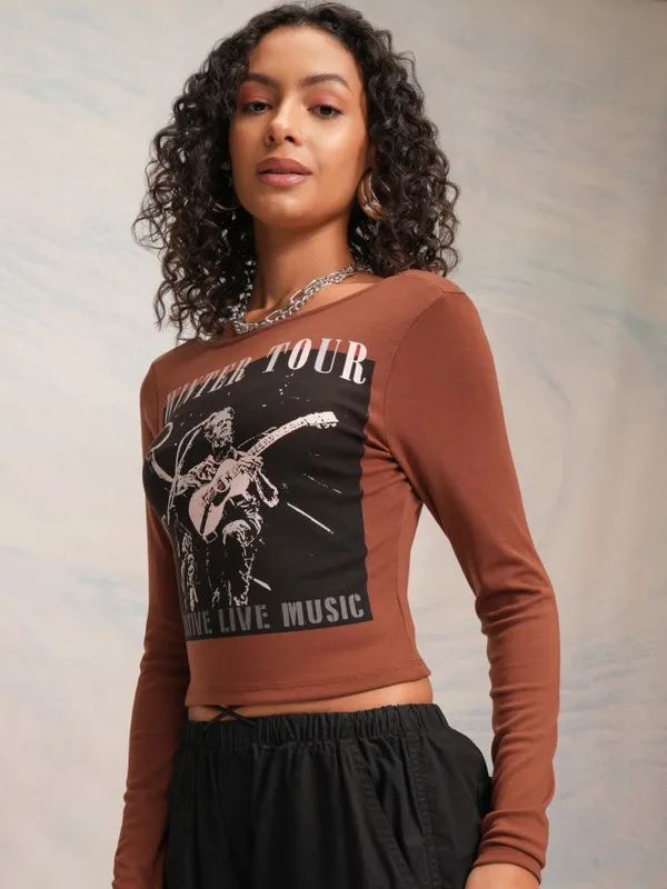 Printed Fitted Top
