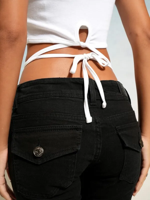 Tokyo Talkies Women White Printed Fitted Top