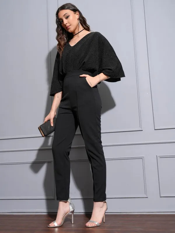 Tokyo Talkies Women Black Solid Jumpsuit