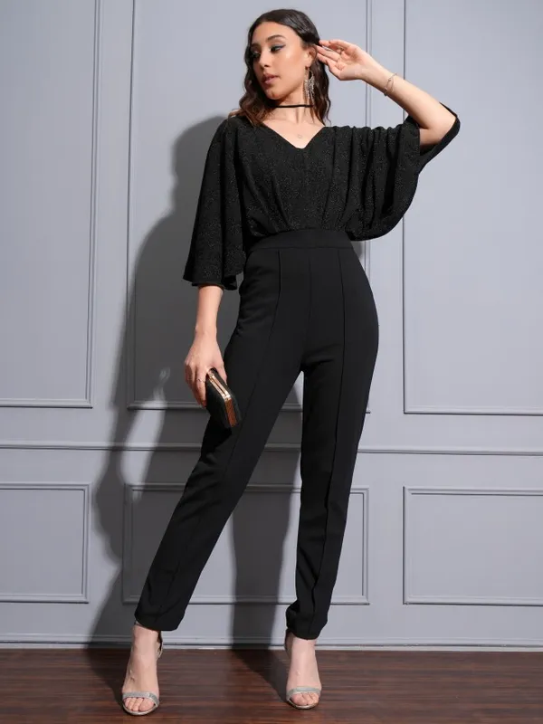 Tokyo Talkies Women Black Solid Jumpsuit