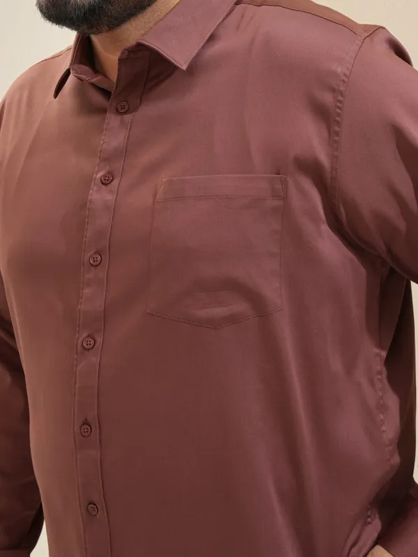 Xtra Ordinary By Highlander Men Brown Solid Regular Fit Casual Shirt