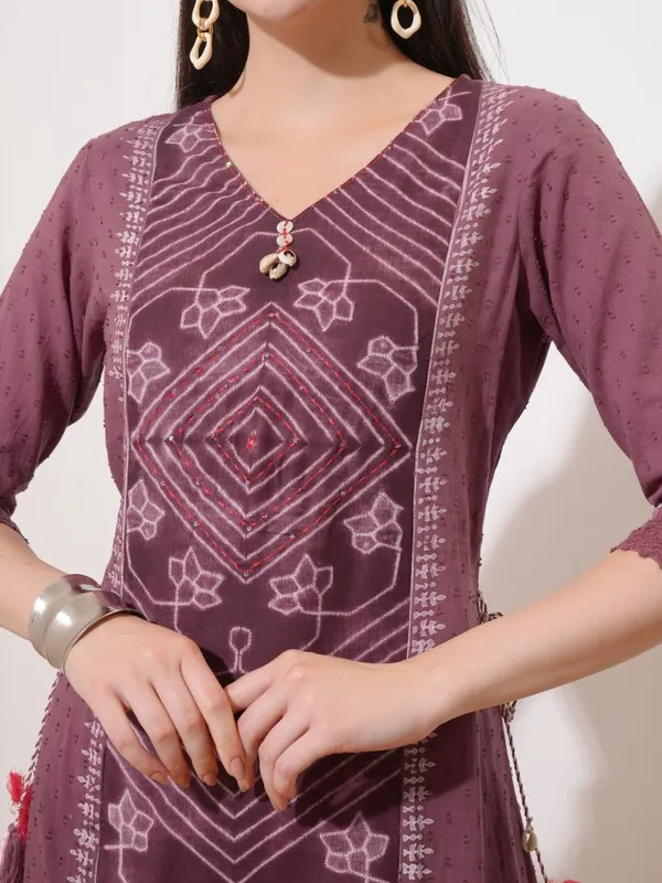 Vishudh Women Maroon Printed Maxi Dress