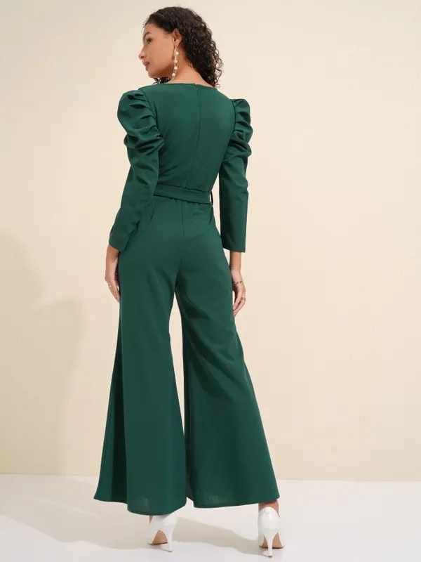 Tokyo Talkies Women Green Solid Jumpsuit