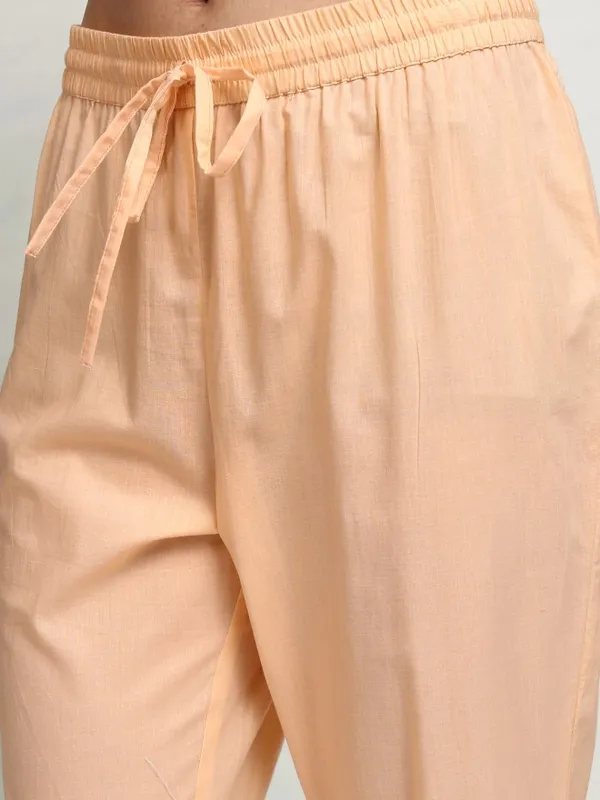 Vishudh Women Pink Embroidered Kurta With Trousers And Dupatta