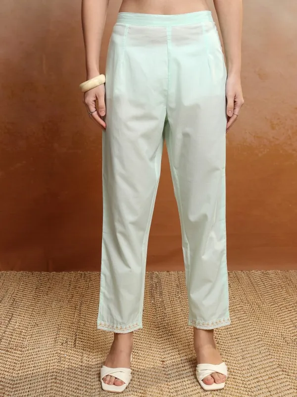 Women Kurta With Trousers & Dupatta