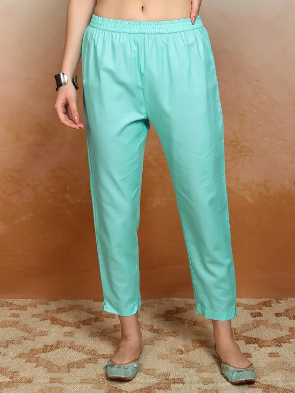 Vishudh Women Blue Embroidered Kurta With Trousers And Dupatta