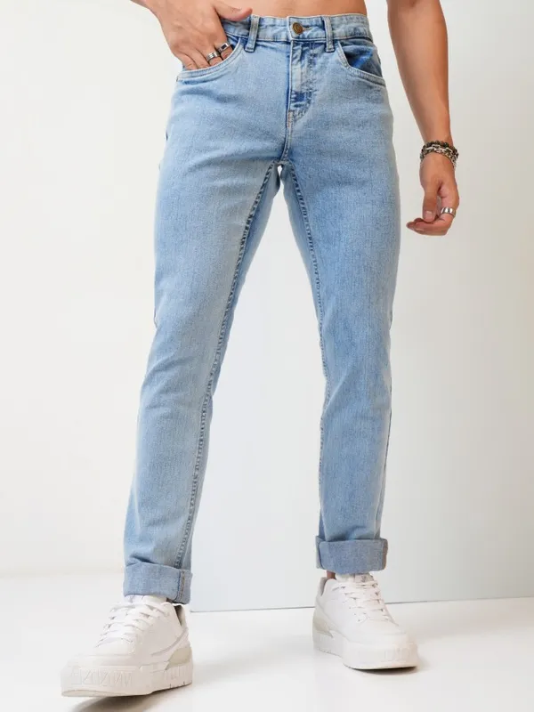  Highlander Men Blue Slim Fit Clean Look Jeans