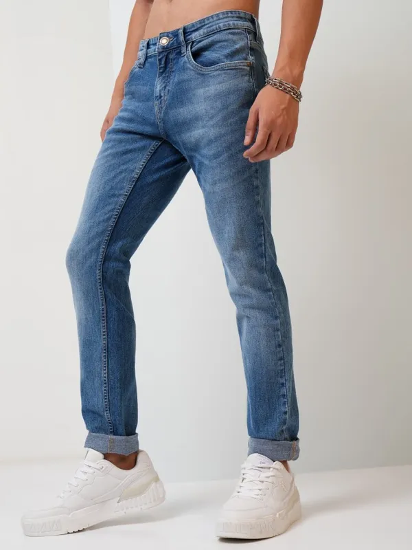  Highlander Men Blue Slim Fit Clean Look Jeans
