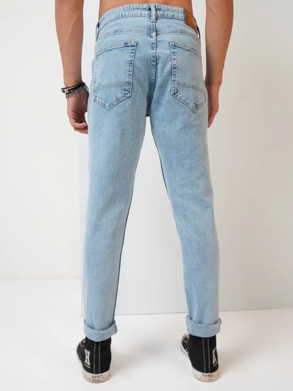  Highlander Men Blue Tapered Fit Clean Look Jeans