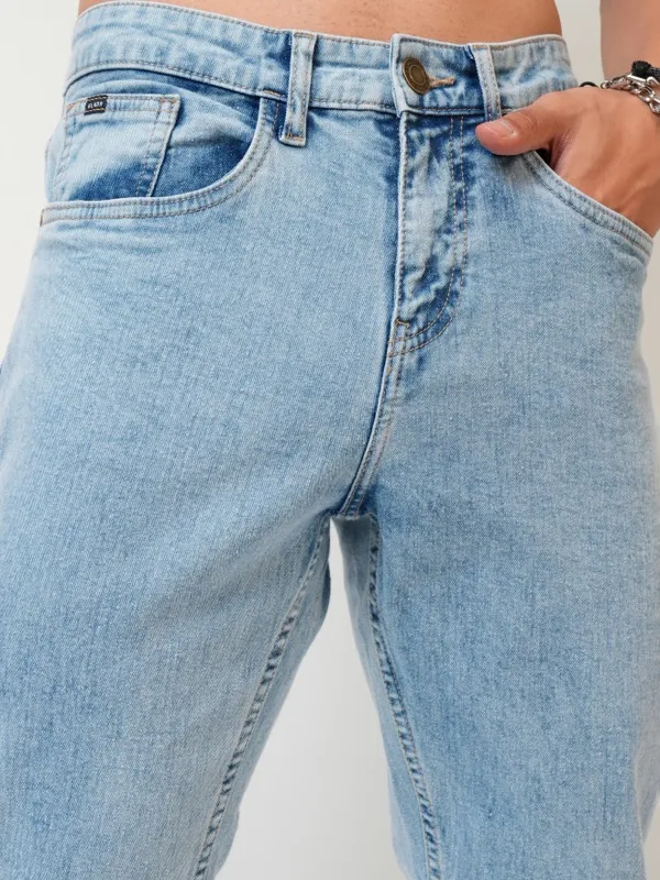  Highlander Men Blue Tapered Fit Clean Look Jeans