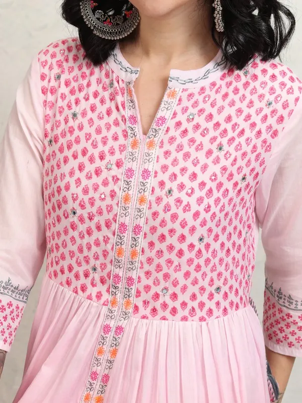 Tokyo Talkies Women Pink Printed Maxi Dress
