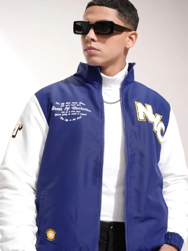 Men Printed Bomber Jacket