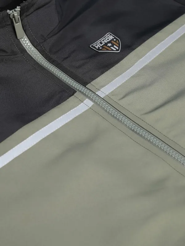 Highlander Men Black Colourblocked Bomber Jacket