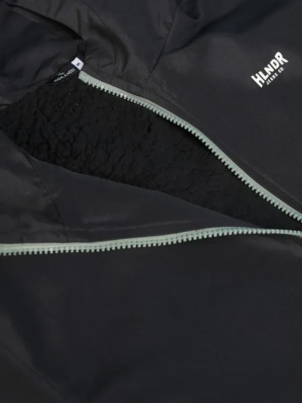 Highlander Men Black Colourblocked Bomber Jacket