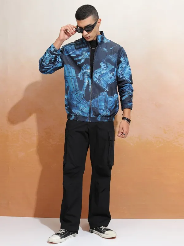 Printed Bomber Jacket