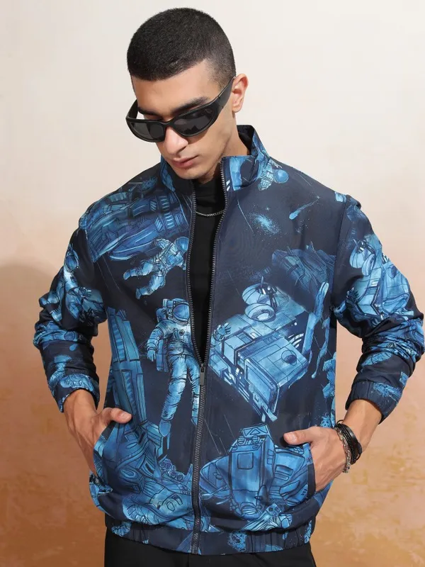 Printed Bomber Jacket
