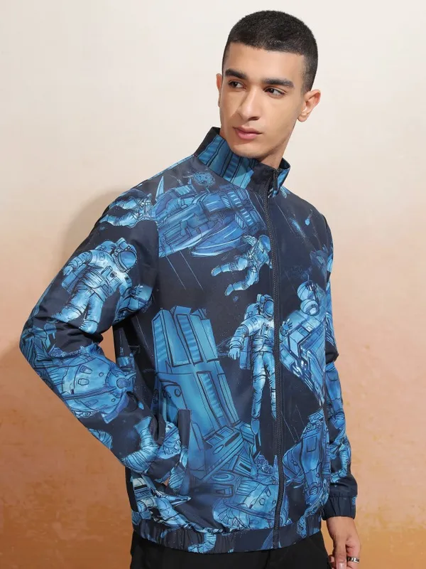 Printed Bomber Jacket