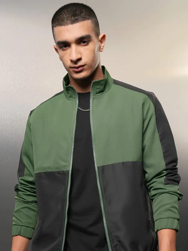 Colourblocked Bomber Jacket