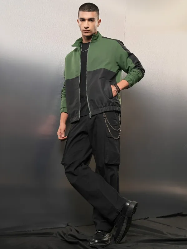 Colourblocked Bomber Jacket