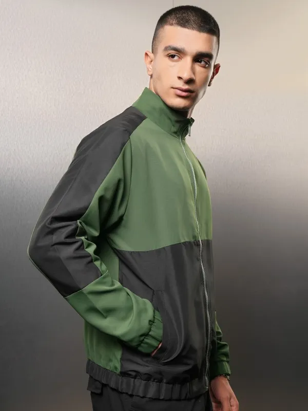 Colourblocked Bomber Jacket