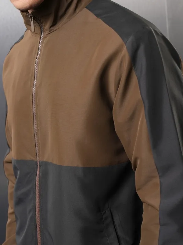 Ketch Men Black Colourblocked Bomber Jacket