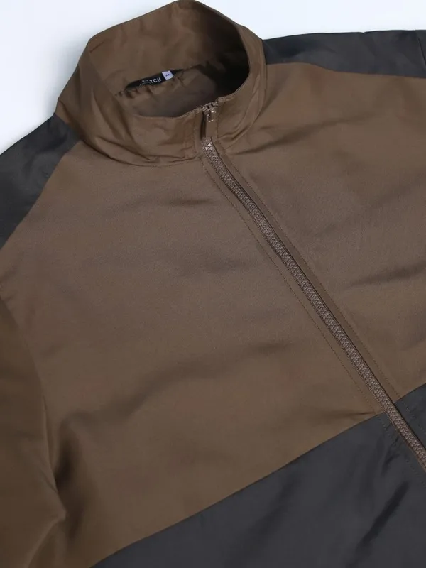 Ketch Men Black Colourblocked Bomber Jacket
