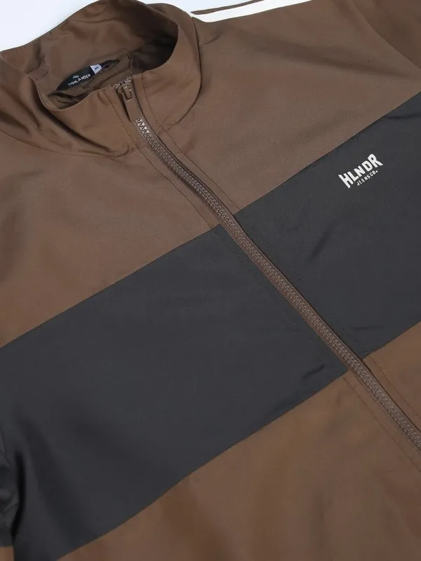 Highlander Men Black Colourblocked Bomber Jacket