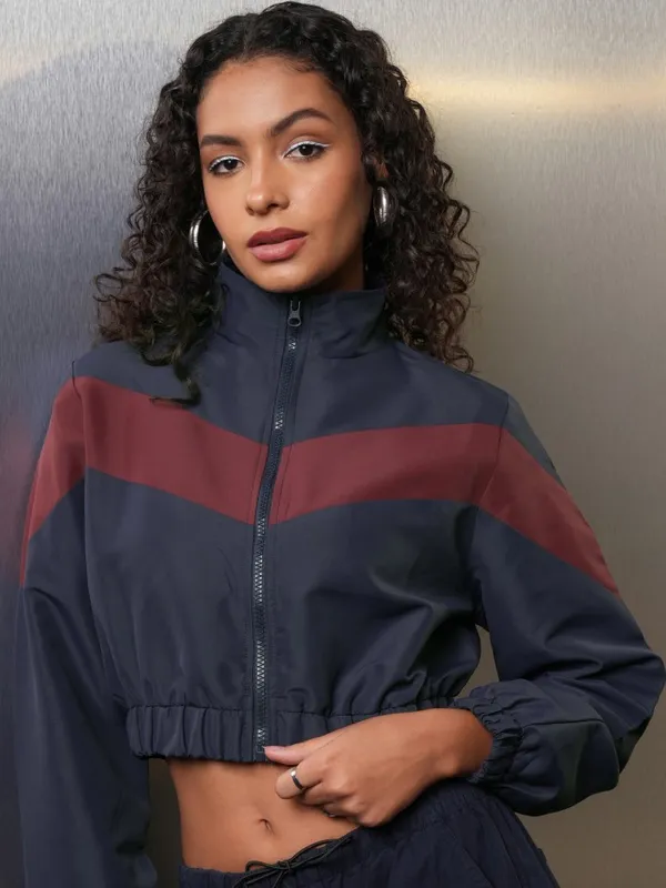 Women Colourblocked Jacket