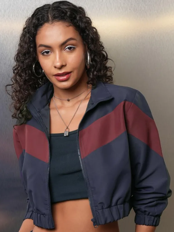 Women Colourblocked Jacket