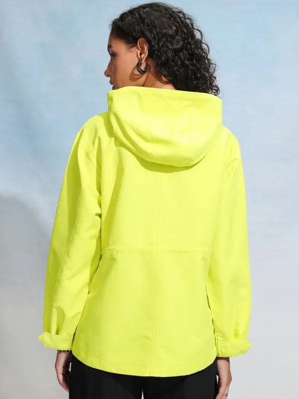 Tokyo Talkies Women Green Open Front Jacket
