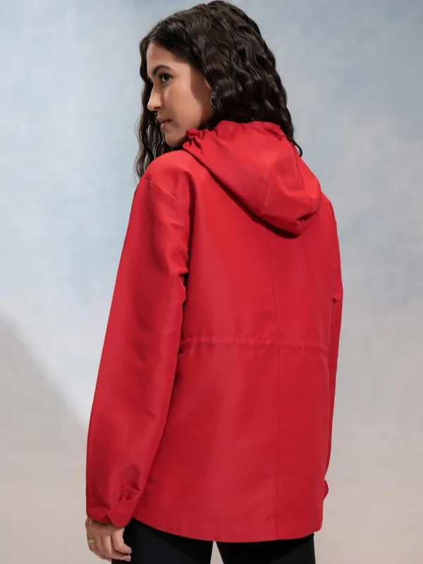 Tokyo Talkies Women Red Parka Jacket