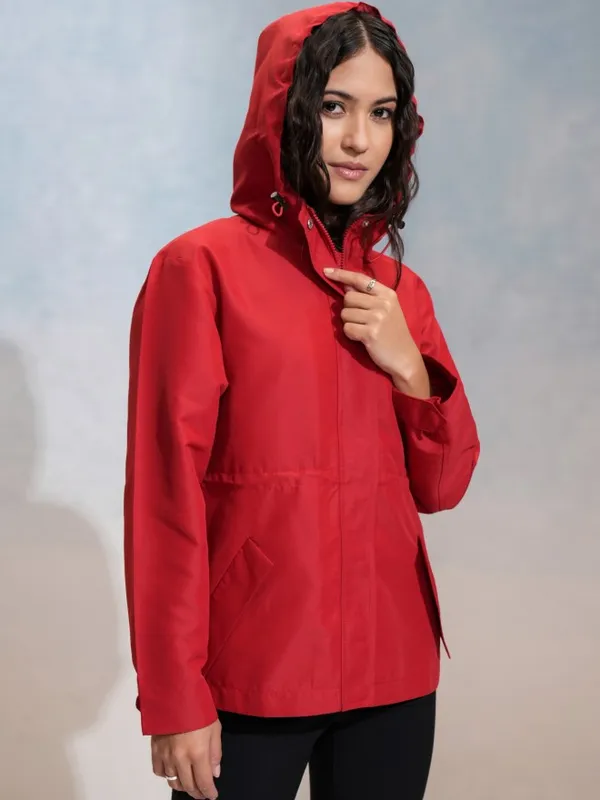 Tokyo Talkies Women Red Parka Jacket